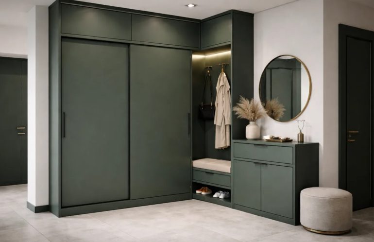 Модные шкафы-купе в прихожую: актуальные цвета, материалы и формы